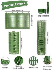 Tree Trunk Guard, Round Flower Fence Animal Barrier Plant Protection Cage, Used To Protect Bark From Rodent Damage (Comes With Zip Ties) - Multicolor - View 2