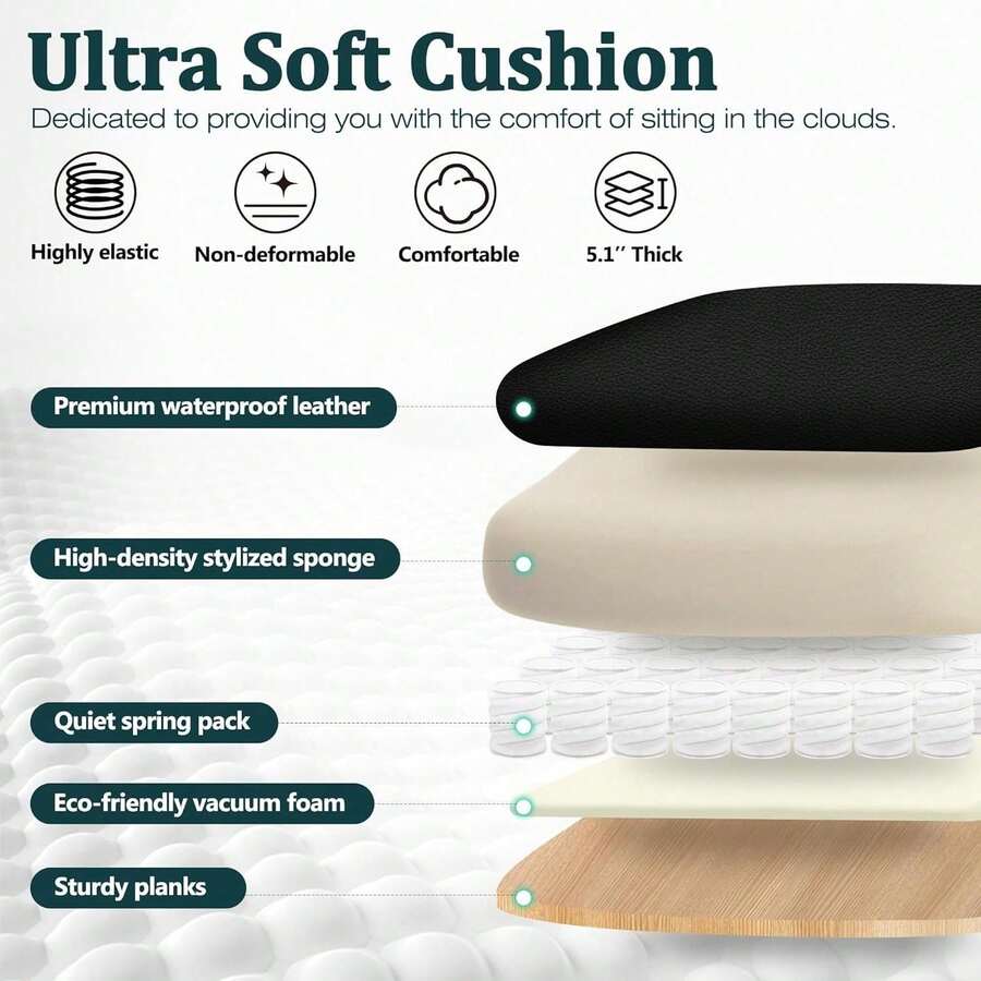 Office Chair, Ergonomic Desk Chair, 500lbs Heavy Duty Executive Leather