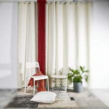 300X250CM 1 件装 拉线幕墙窗帘，窗户装饰，装饰窗帘。房间隔断，婚礼、咖啡厅、餐厅防蝇 - 酒紅色 - 查看 2