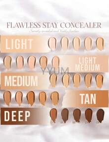 CORRECTOR LIQUIDO ''FLAWLESS STAY'' BEAUTY CREATIONS ORIGINAL CORRECTOR FACIAL LIGERO Y COBERTURA COMPLETA - Tono ''FSC2'' - Ver 5