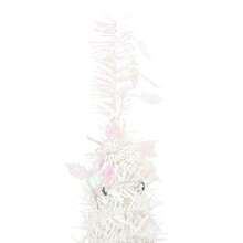 Árbol de Navidad artificial con luces blancas de 59.1 pulgadas que se abre con un solo toque, decoración festiva navideña - Blanco - Ver 6