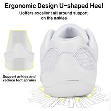 Cheer Shoes Women White Cheerleading Dance Shoes Girls Varsity Cheer Shoes For Youth - 白色 - 查看 6