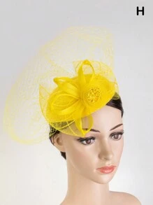 HITYfascinator 1 حبة مزين شعر كليب بفيونكة من البوليستر، ملائمة لكافة المواسم