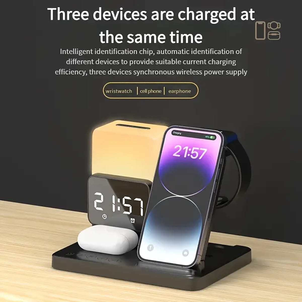 Dreu 6 In 1 Wireless Charging Station For Apple Charging Station 15W