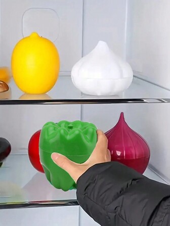1/2/5pcs Reusable Fruit And Vegetable Crisper, Lemon Onion Tomato Garlic Green Pepper Storage Box, Suitable For Refrigerator Storage,Crisper.
