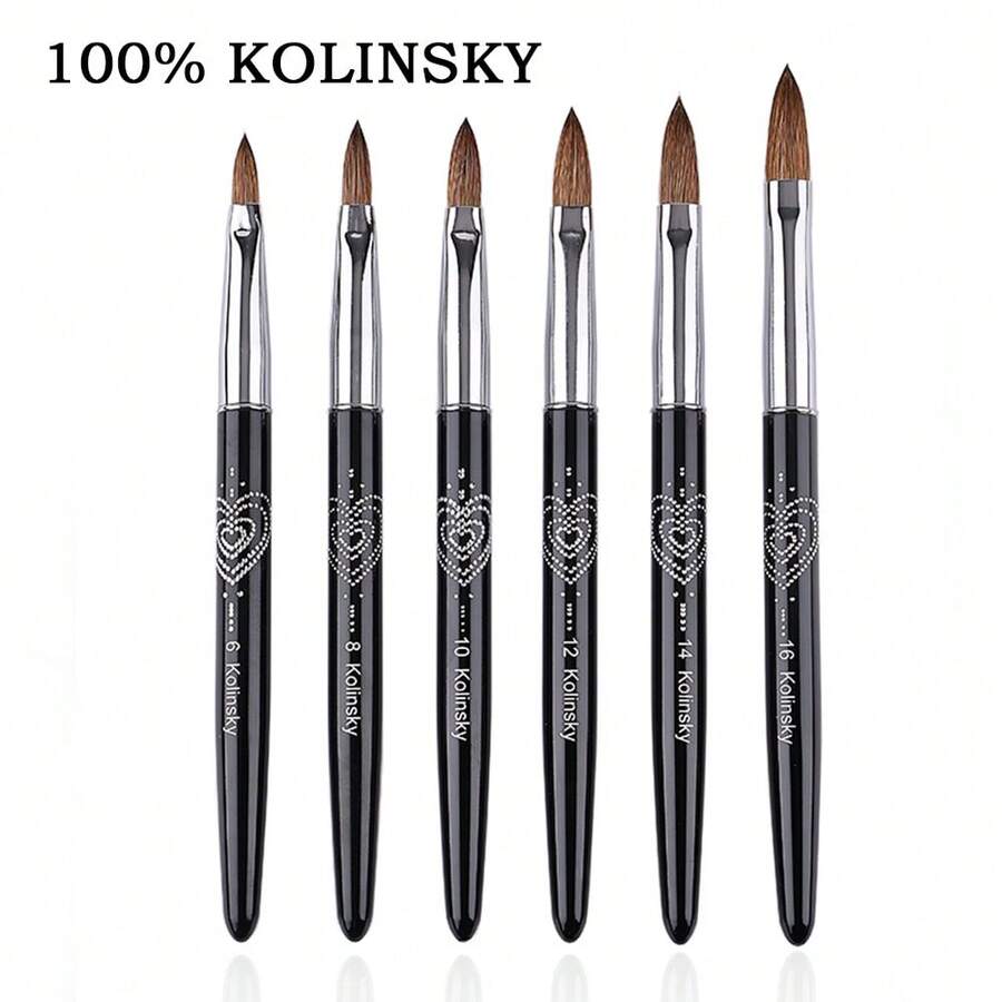 1 支 Kolinsky 美甲水晶雕刻笔，带金属水钻手柄