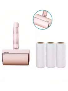 1 件可重复使用粘毛刷滚筒，可水洗除毛器，适用于衣服、家具、地毯、宠物毛发去除