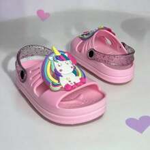 Children's Papete Sandal Girl Child Soft Flip Flop Bee 5 Flowers - Hồng - Xem 2