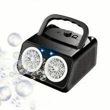 KENOKAY 泡泡机：派对的节日乐趣 - 黑白塑料玩具，配有旋转棒和 20 根旋转棒