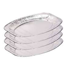 San Ignacio Set Of 4 Oval Aluminium Trays 35x24cm KINVARA Collection. Free Shipping In 24/48h - Grey - View 1
