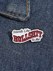 1 件听起来像珐琅别针有趣的引语胸针女士翻领别针徽章背包服装配饰时尚珠宝礼物 - 彩色 - 查看 4