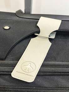 2 件装商务旅行飞机行李牌袋吊坠信息身份证夹行李牌旅行配件旅行必需品旅行收纳袋适合海滩暑假返校 - 棕色 - 查看 2