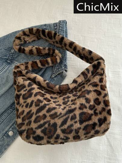 Bolso de mano de mujer con colgante de corazón estilo vintage de motocicleta, bolso de mano, bolso de mano, negro, cool, remaches, calle, Y2K, retro, estilo biker, bolso para la escuela, adolescentes, bolso con estampado de leopardo para mujer, bolso con estampado de leopardo de moda para otoño e invierno, nuevo bolso con estampado de tigre para mujer para otoño e invierno