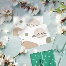 200pcs Kraft Paper Business Thank You Cards For Supporting My Small Business Back To School