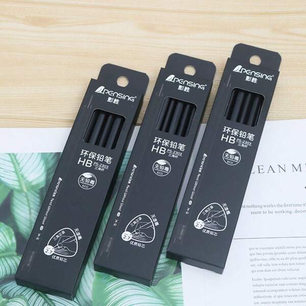 Matita in legno HB, utilizzata per dipingere e scrivere, con punta spessa, gomma anti-polvere, matita da schizzo di alta qualità, adatta per uffici e attività commerciali, adatta per artisti e uffici scolastici