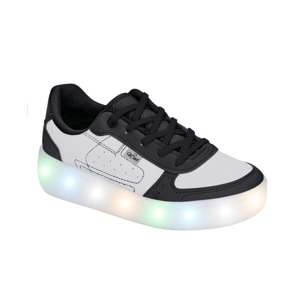 Kidy Kidy Children's Shoes With Wheels And LED Lights In Black And