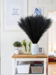 人造植物仿蒲苇仿蒲苇人造植物 100/80/60/50 件/30 件/20 件/15 件/10 件/5 件/1 件 55 厘米 / 97 厘米黑色仿蒲苇，房间装饰英尺高假蒲苇花卉大型人造蓬松草枝植物用于客厅装饰落地花瓶，蒲苇装饰用于秋季装饰花瓶填充物，用于落地花瓶填充物家居波西米亚风格装饰 - 黑色 - 查看 7