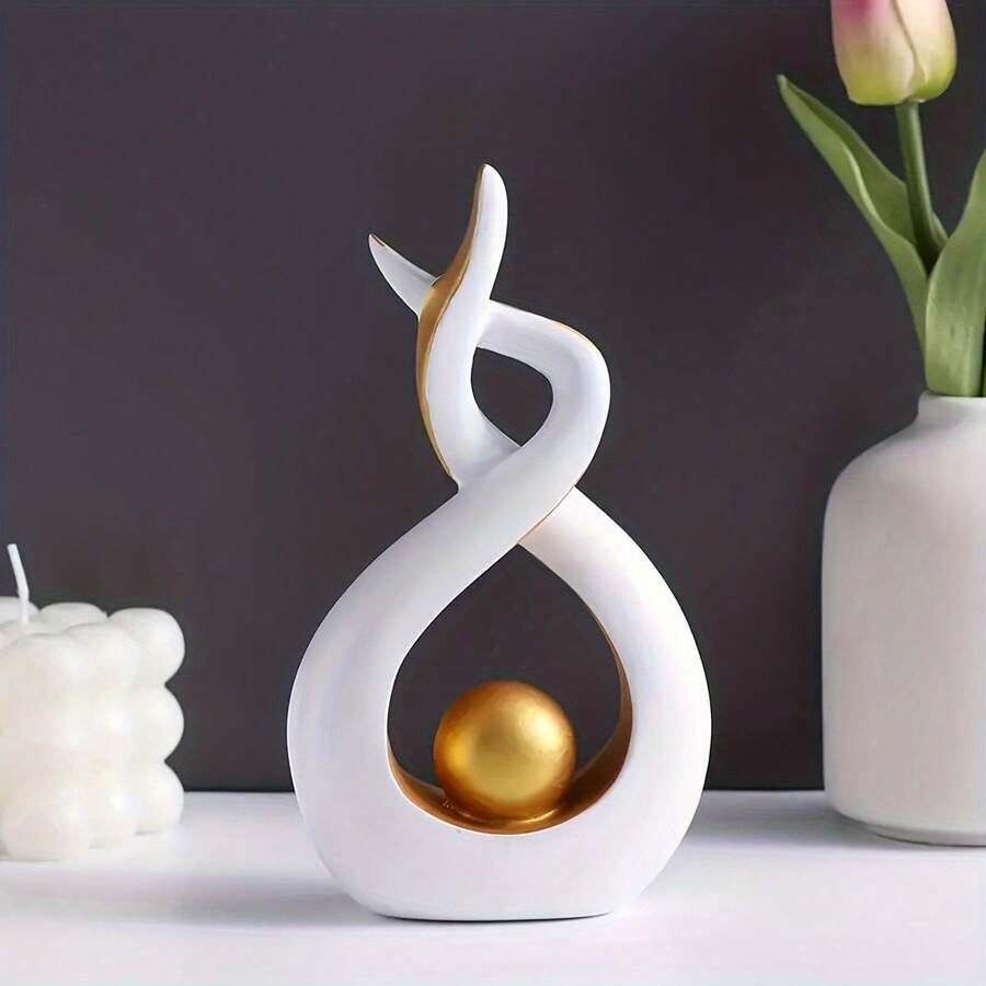 火焰形树脂小雕像，家居装饰品，适合您的房子 - 彩色 - 查看 1