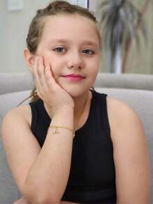 Children's Butterfly Necklace And Bracelet Set In Resin, Delicate Semi-Jewelry For Children