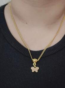 Children's Butterfly Necklace And Bracelet Set In Resin, Delicate Semi-Jewelry For Children