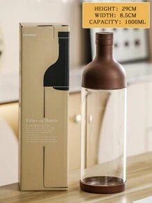 800/1000ML Glass Cold Brew Tea Bottle - Multiple Colors, Large Capacity Home & Outdoor Use, Cold Infuse Tea Cup, Juice, Suitable For Bubble Tea, Iced Coffee, Tea - Multicolor - View 15