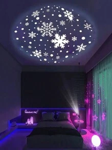 1pc Mini USB Moon Projection LED Earth Galaxy Lamp, Suitable For Home Atmosphere Lighting, Room Decor, Wall Decor, Night Light - Black - View 4