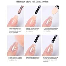 Moonlight Powder Nail Art Sky Mirror Magic Mirror Powder Gold Silver White Fairy Aurora Sparkling Powder - Multicolor - View 5