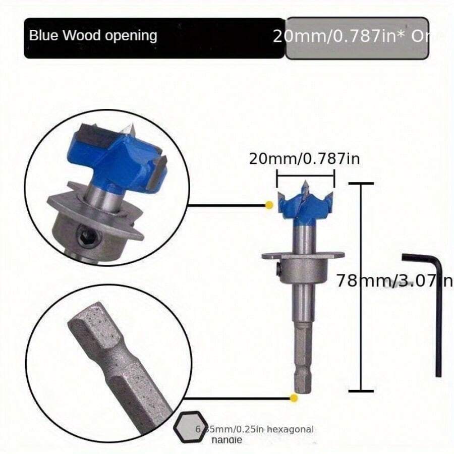 35mm 3Flute Industrial Grade Hinge Mounting Hole Punch Drill Guide
