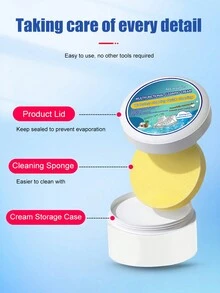 Kem làm sạch giày trắng hiệu quả cao - Công thức loại bỏ vết bẩn không cần rửa, khô nhanh, thích hợp cho giày hàng ngày - Nhiều màu - Xem 8