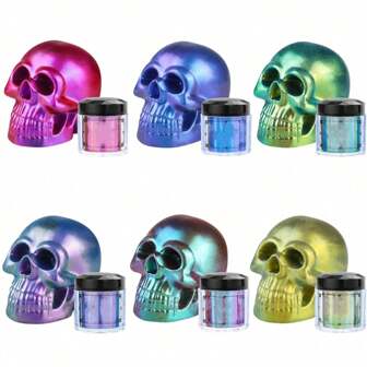 Chameleon Mica Powder, Colors Shift Mica Powder Set - Epoxy Resin Color Pigment Powder - Chameleon Powder - Holographic Mica Powder - Resin Pigment Craft Glitter Sequins For Epoxy Resin,UV Resin, Slime, Tumblers, Painting Arts 5g/Bottle