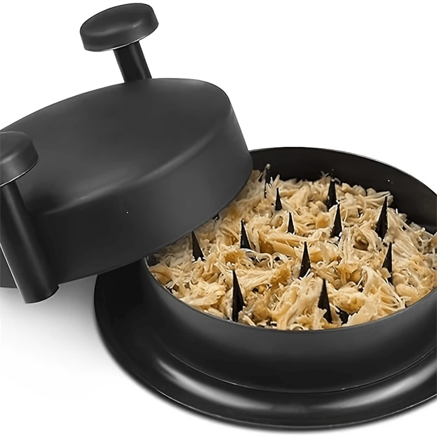 1 PIEZA Desmenuzador de pollo con mango - Herramienta eficiente para desmenuzar carne - Garra de plástico para desmenuzar pollo de fácil uso - Utensilio de cocina negro para procesar rápidamente la carne