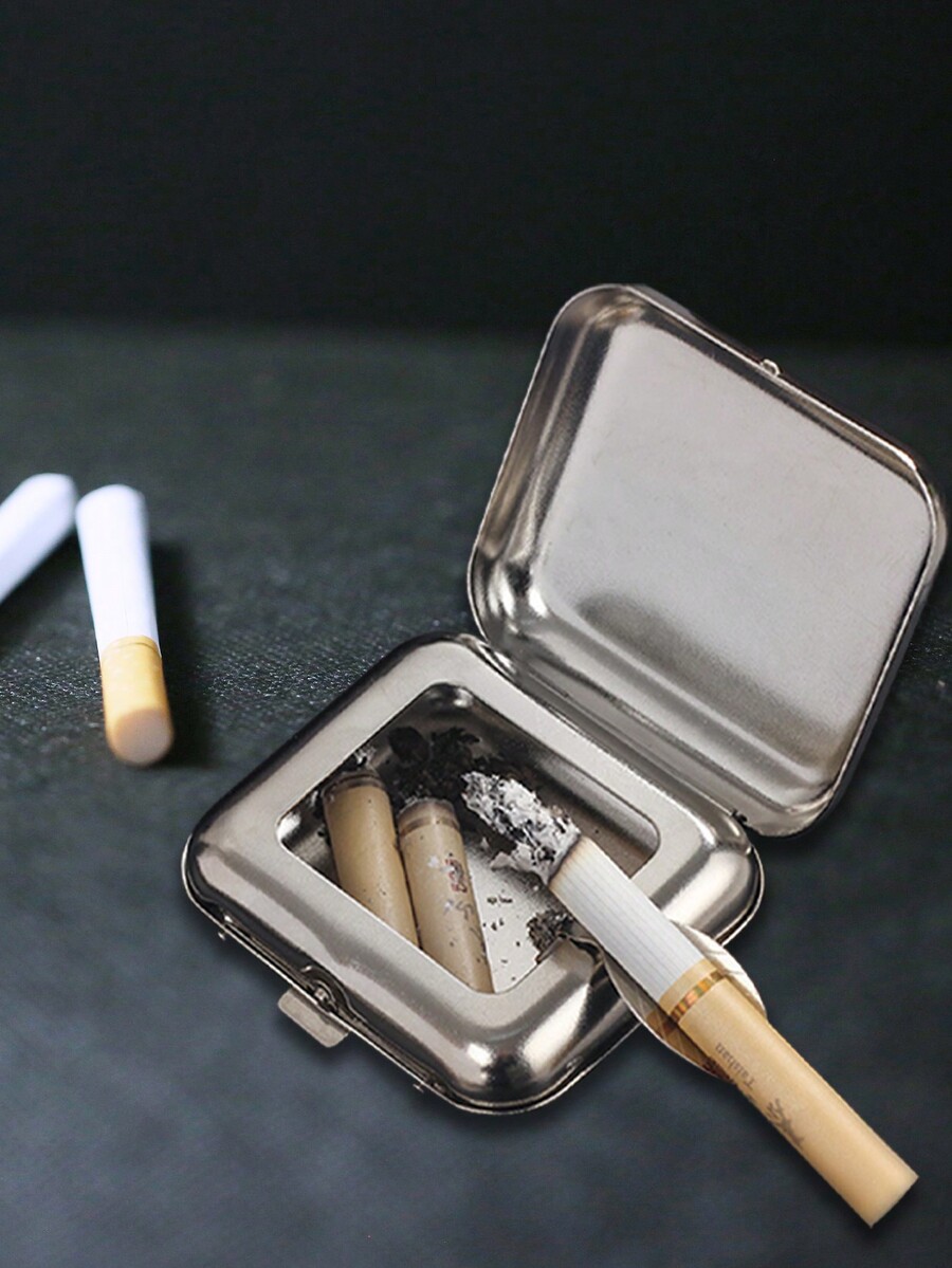 Personalized Stainless Steel Portable Ashtray For Outside Patio Cigarette Butt Disposal Outdoor