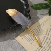 1PC Exquisite Feather Ballpoint Pen Unique Design Holiday Gift Office Stationery Creative Ballpoint Pen Signature Pen Back To School
