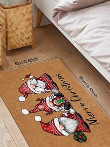 Thảm cửa chào mừng Gnome Giáng sinh vui vẻ, Thảm lối vào trong nhà và ngoài trời chống bẩn, Thảm phòng tắm thấm hút, Thích hợp cho phòng khách, phòng ngủ, phòng tắm, bếp, Chỉ giặt tay, Trang trí nhà cửa - Cà phê nâu - Xem 11