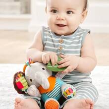 Baby Toy Animal Plush Stroller Pendant, Kids Toys, Dolls, Stroller Accessories - 黃色 - 查看 6