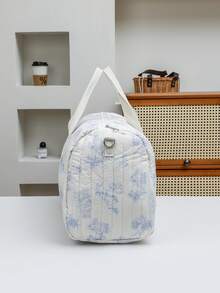 Túi xách Boston in hình gấu - Túi tote đựng tã và đồ dùng thiết yếu cho bé có sức chứa lớn đa năng có dây đeo vai, thích hợp cho trẻ sơ sinh đến thanh thiếu niên và người lớn - Màu xanh lam - Xem 6