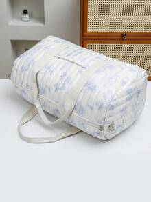 Túi xách Boston in hình gấu - Túi tote đựng tã và đồ dùng thiết yếu cho bé có sức chứa lớn đa năng có dây đeo vai, thích hợp cho trẻ sơ sinh đến thanh thiếu niên và người lớn - Màu xanh lam - Xem 8