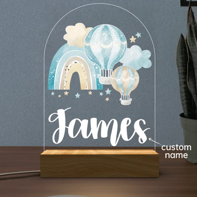 Personalized Night Light Gift - Customizable Name Desk Decor Night Light - Ideal Gift For Graduation, Room Decor, Weddings, Mother's Day, Father's Day, Birthdays, And Back-To-School Season