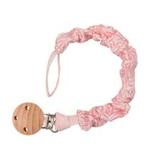 1pc Infant Fashion Printed Grid, Polka Dot & Striped Pacifier Clip & Wooden Pacifier Clip, Daily Use - Multicolor - View 53