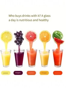 1 套多功能柑橘榨汁机 - 手动榨汁机，适用于柠檬、橙子、葡萄 - 厨房工具，易于使用榨汁 - 彩色 - 查看 2