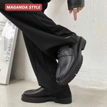 Maganda Tabi Shoes Loafer For Men And Women Split Toe Thick Sole Casual Leather Shoes - Patent Leather Black - View 7