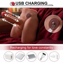 Con consolador vibrador y de empuje de 7 pulgadas para mujeres, muñecas sexuales para adultos, masturbador unisex con trasero grande, juguete sexual anal estrecho para hombres, masturbación de pareja gay, 10 libras
