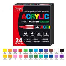 240/168/120/72/60/36/24/12 Stylos-marqueurs acryliques liquides directs de couleur, pour une utilisation étudiante, professionnelle et artistique. Têtes souples, appropriés pour le papier, pour le graffiti, les livres de coloriage DIY. Peuvent dessiner sur le verre, la pierre, résistants à l'eau pour la peinture corporelle. Cadeau de Noël, rentrée des classes.