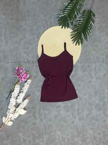 Tank Top For Children's Girls - Color caoba - Ver 2