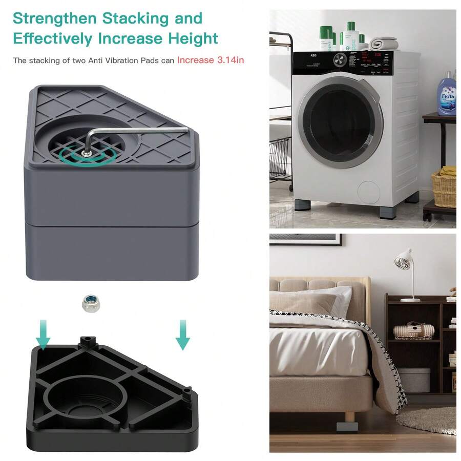SEISSO Anti Vibration Pads For Washing Machine, Washer & Dryer