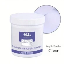 120克丙烯酸粉 - 3色丙烯酸美甲粉，聚合物彩色丙烯酸美甲粉，用于丙烯酸美甲延长雕刻（白色/粉色/透明），丙烯酸按压式美甲片 - 彩色 - 查看 14