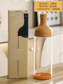 800/1000ML Glass Cold Brew Tea Bottle - Multiple Colors, Large Capacity Home & Outdoor Use, Cold Infuse Tea Cup, Juice, Suitable For Bubble Tea, Iced Coffee, Tea - Multicolor - View 14