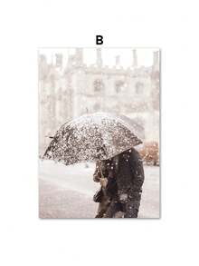 1pc Winter Train Door Snow Tree Car Christmas Wall Art Canvas Prints Nordic Posters Wall Decor Pictures Painting Living Room Decor Không có khung - Nhiều màu - Xem 22