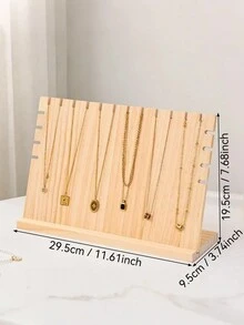 Giá trưng bày vòng cổ bằng gỗ lớn, giá đỡ trang sức cho quầy & tủ trưng bày, giá đựng mặt dây chuyền - Màu gỗ - Xem 7