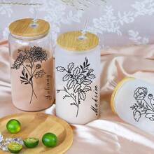 1 cốc hoa mừng sinh nhật tùy chỉnh có tên, cốc cà phê đá thời trang được cá nhân hóa, cốc thủy tinh đựng soda có nắp và ống hút, ý tưởng quà tặng phù dâu, quà tặng cầu hôn tùy chỉnh, đồ trang trí Giáng sinh tùy chỉnh, quà tặng ông già Noel bí mật vui nhộn, cốc đựng hoa mừng sinh nhật được cá nhân hóa, quà tặng cho cô ấy, ngày lễ tình nhân, ngày của mẹ, giáng sinh, năm mới, sinh nhật, tốt nghiệp, đám cưới - Hoa sinh nhật cốc 550ml - Xem 2